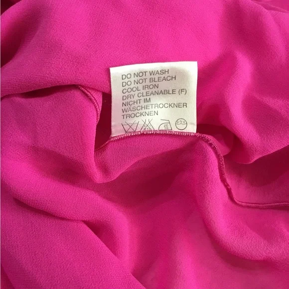 Escada fuchsia pink pointy silk blouse size small - Picture 10 of 11